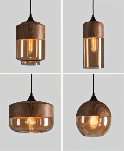 Nordic Gleam – Moderne Retro Glas Pendelleuchte im Loft-Stil