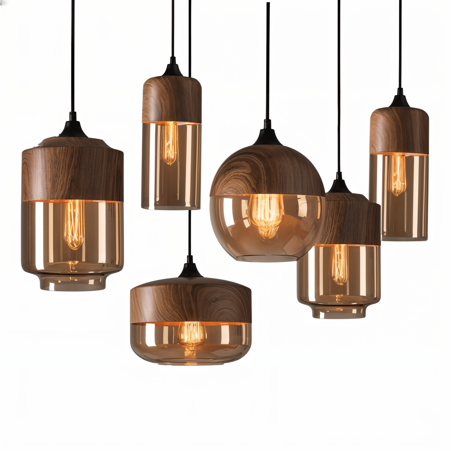 Nordic Gleam – Moderne Retro Glas Pendelleuchte im Loft-Stil