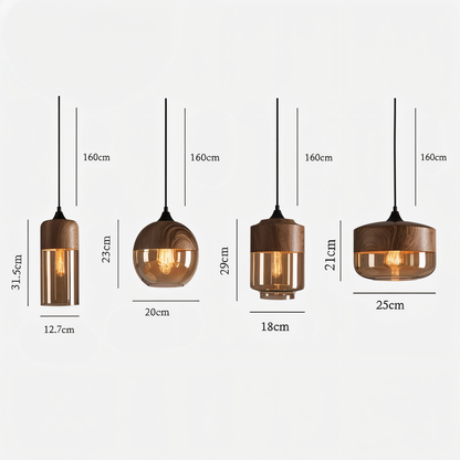 Nordic Gleam – Moderne Retro Glas Pendelleuchte im Loft-Stil