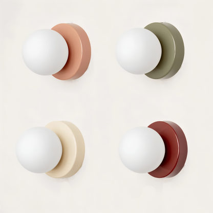 PearlPop Wandleuchte | Weißes Glas & Metall | Warmweißes LED-Licht | Stilvolle Wandbeleuchtung