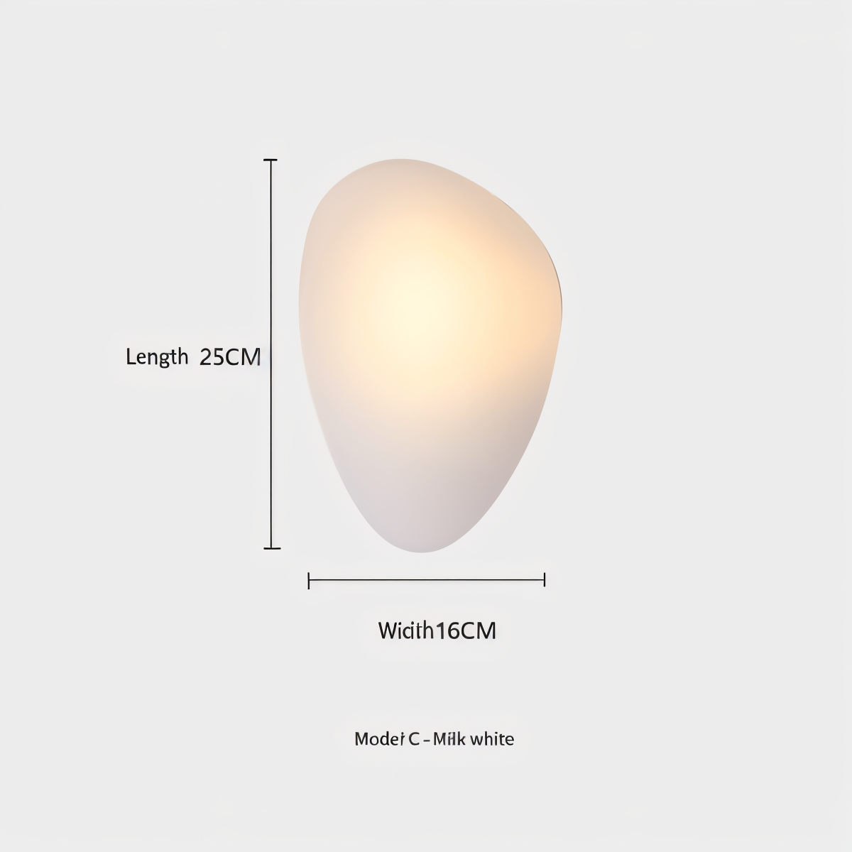 PebbleHue WallLight | LED Glas-Wandleuchte | Nordisches Design & Warmweißes Licht