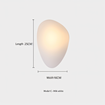 PebbleHue WallLight | LED Glas-Wandleuchte | Nordisches Design & Warmweißes Licht