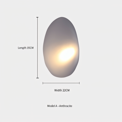 PebbleHue WallLight | LED Glas-Wandleuchte | Nordisches Design & Warmweißes Licht
