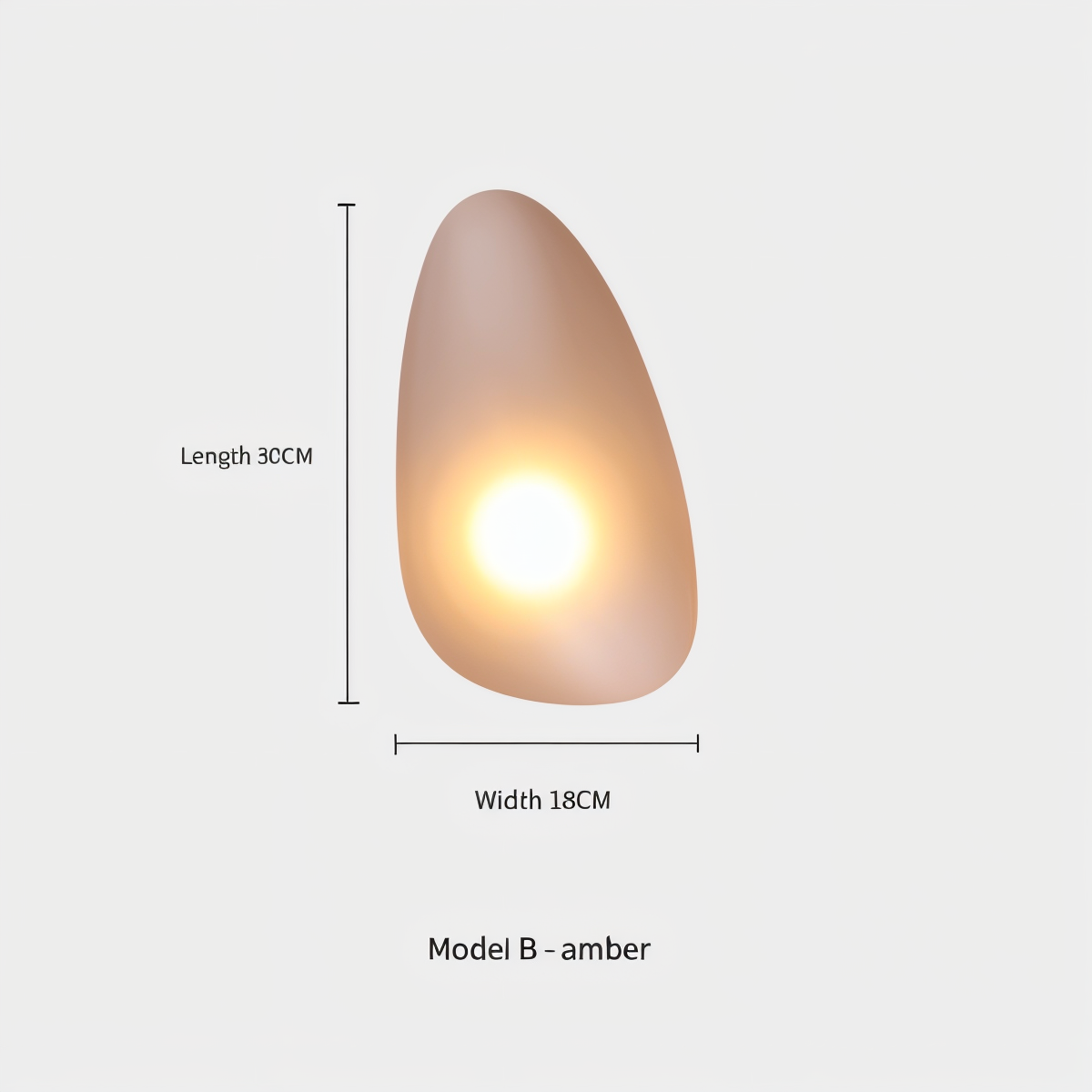 PebbleHue WallLight | LED Glas-Wandleuchte | Nordisches Design & Warmweißes Licht