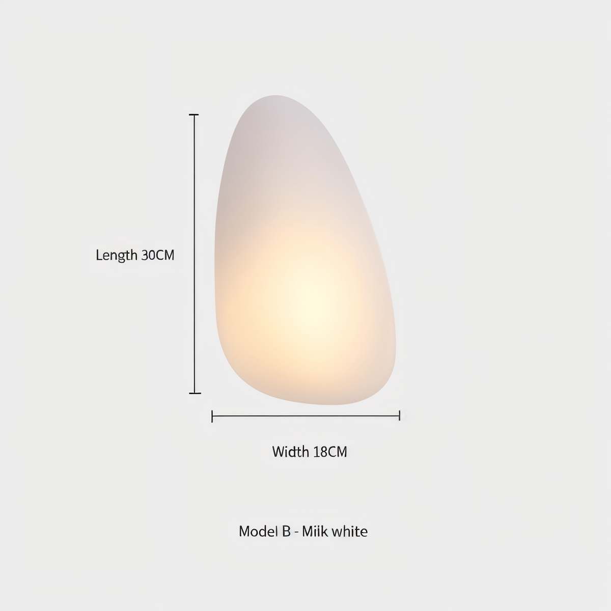 PebbleHue WallLight | LED Glas-Wandleuchte | Nordisches Design & Warmweißes Licht