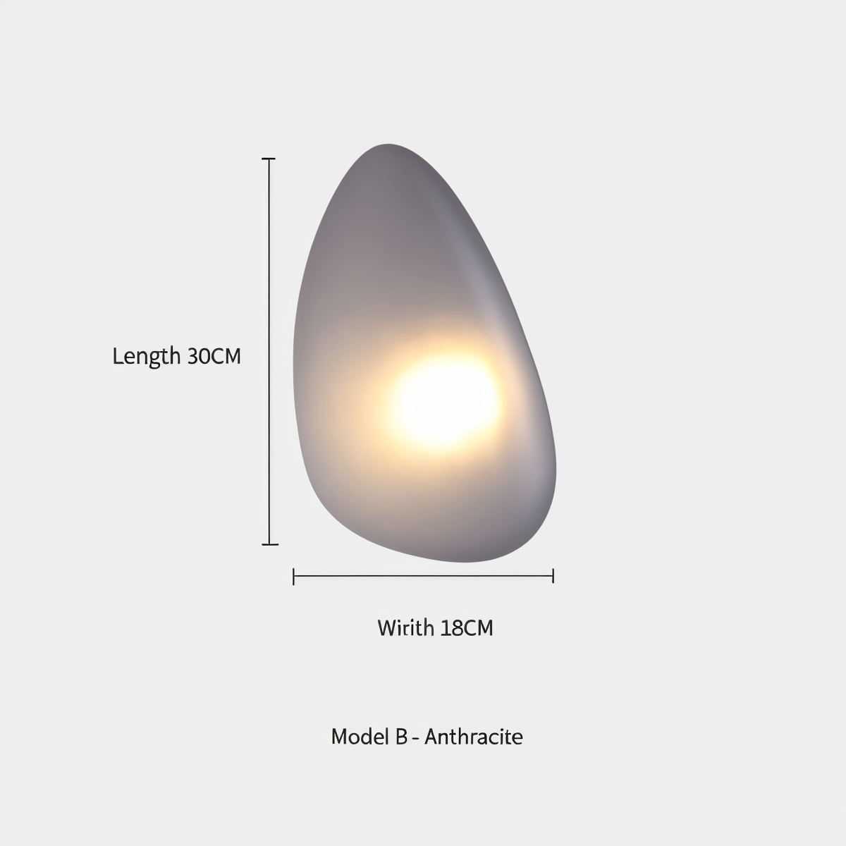 PebbleHue WallLight | LED Glas-Wandleuchte | Nordisches Design & Warmweißes Licht