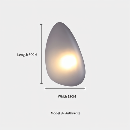 PebbleHue WallLight | LED Glas-Wandleuchte | Nordisches Design & Warmweißes Licht