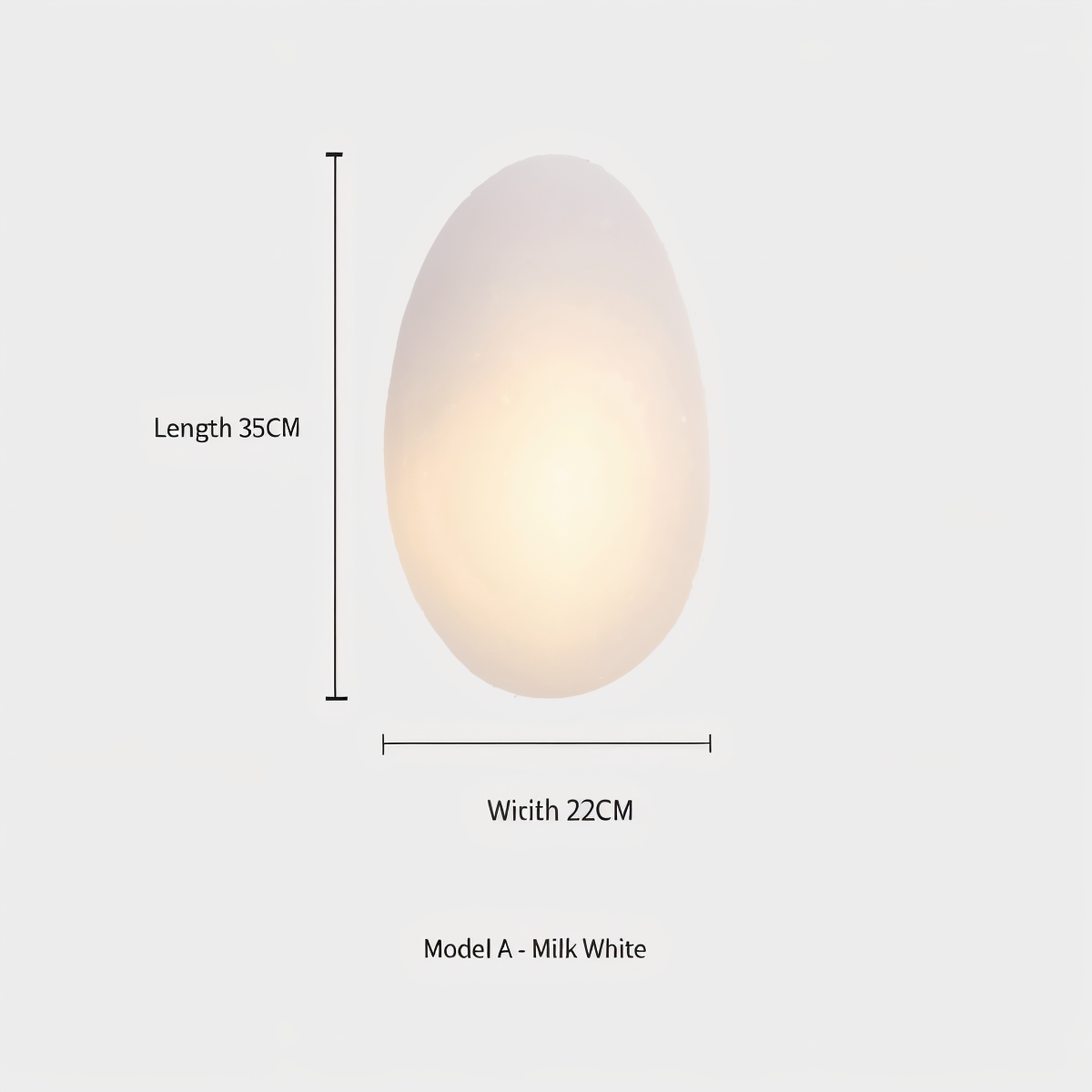 PebbleHue WallLight | LED Glas-Wandleuchte | Nordisches Design & Warmweißes Licht