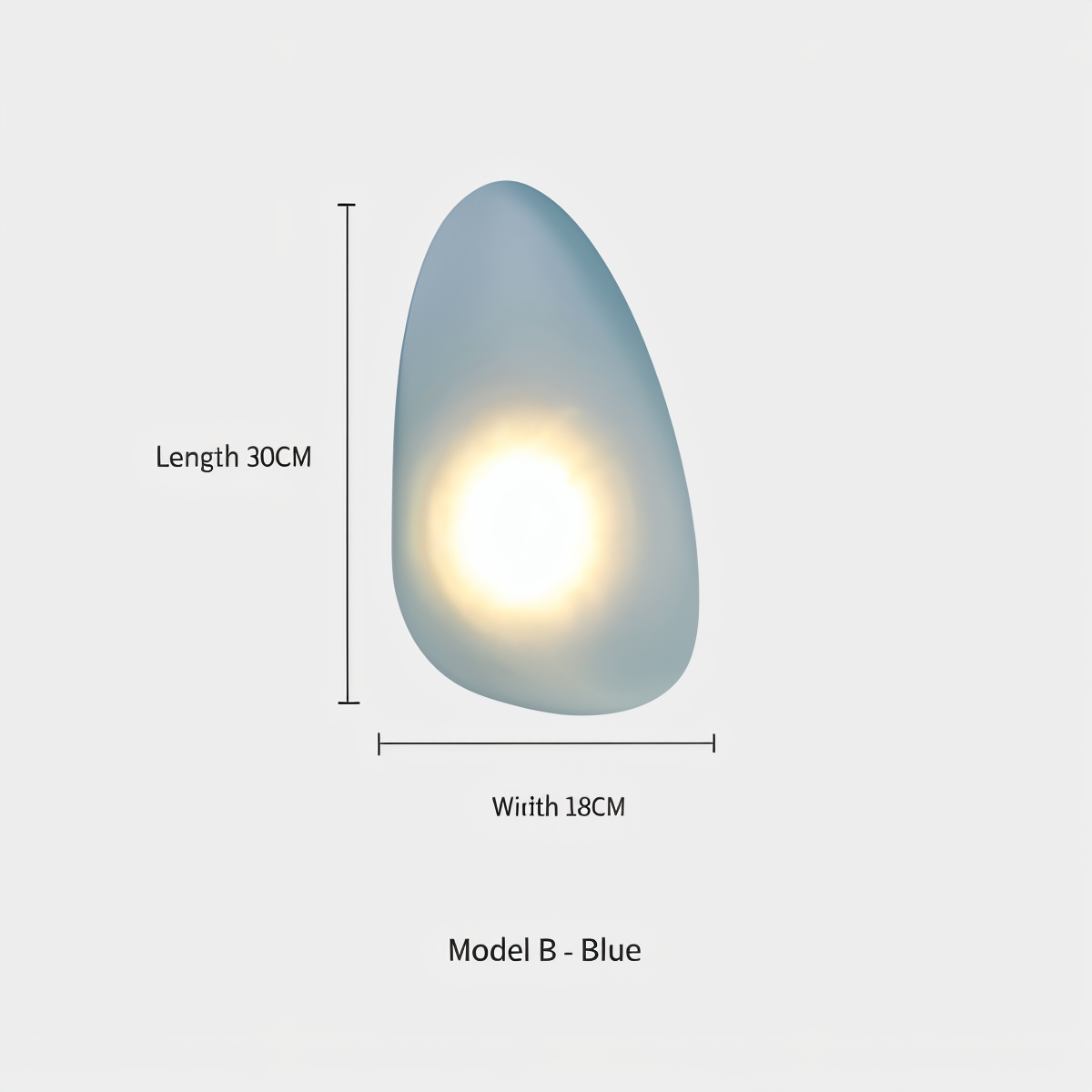 PebbleHue WallLight | LED Glas-Wandleuchte | Nordisches Design & Warmweißes Licht