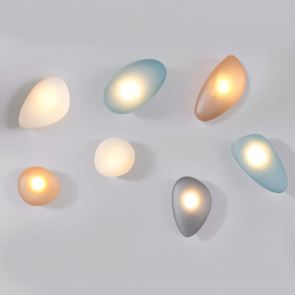 PebbleHue WallLight | LED Glas-Wandleuchte | Nordisches Design & Warmweißes Licht