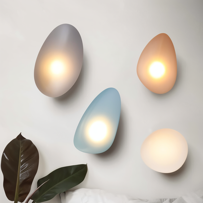 PebbleHue WallLight | LED Glas-Wandleuchte | Nordisches Design & Warmweißes Licht