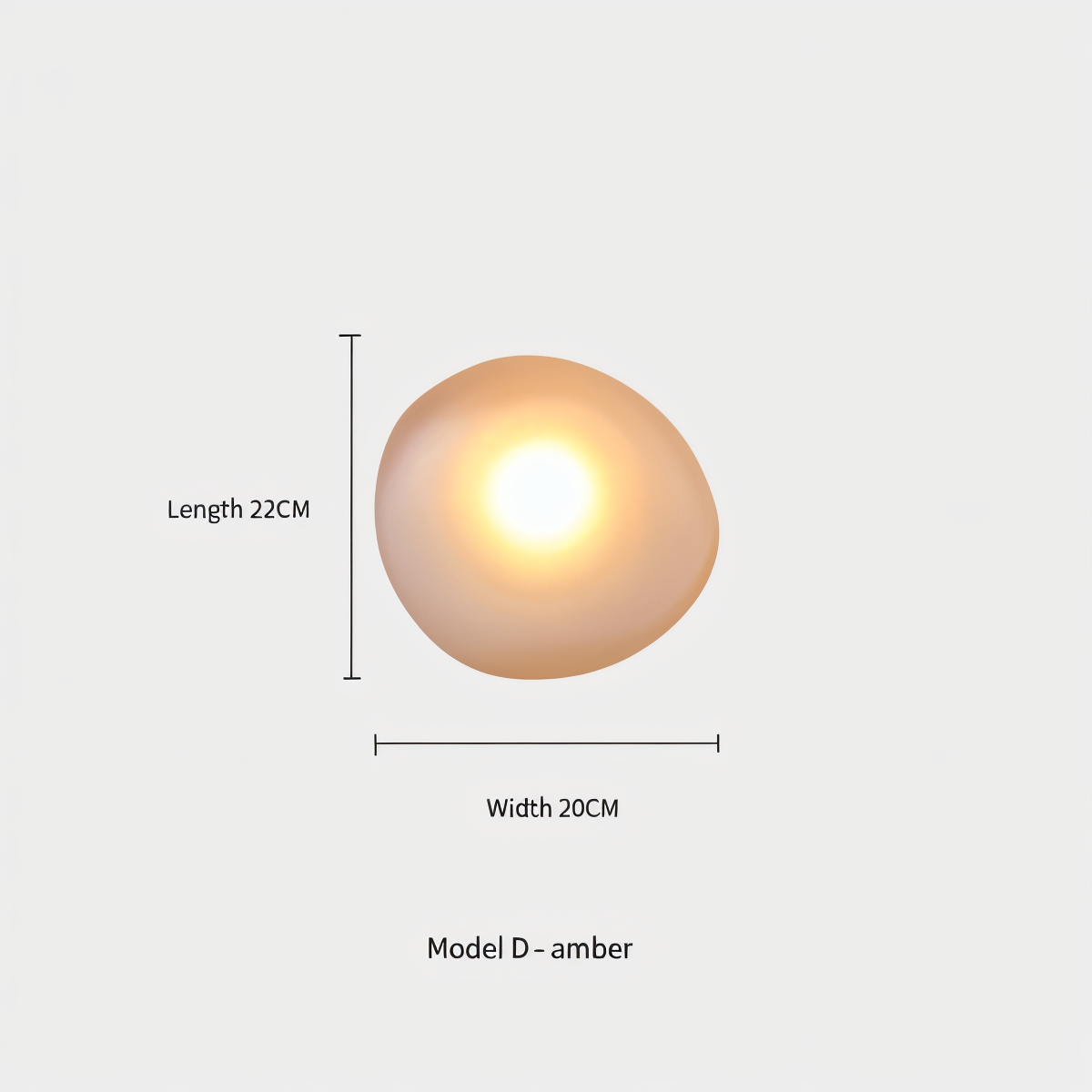 PebbleHue WallLight | LED Glas-Wandleuchte | Nordisches Design & Warmweißes Licht