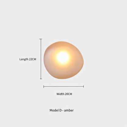 PebbleHue WallLight | LED Glas-Wandleuchte | Nordisches Design & Warmweißes Licht