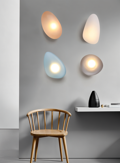 PebbleHue WallLight | LED Glas-Wandleuchte | Nordisches Design & Warmweißes Licht