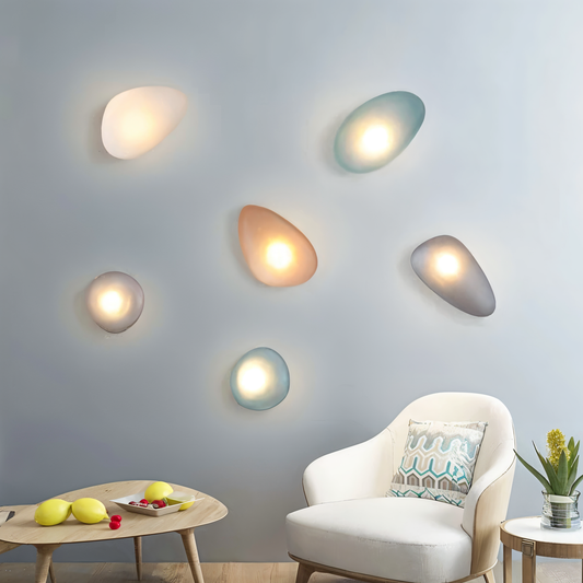 PebbleHue WallLight | LED Glas-Wandleuchte | Nordisches Design & Warmweißes Licht