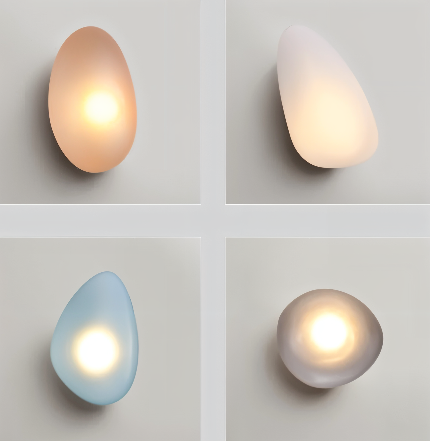 PebbleHue WallLight | LED Glas-Wandleuchte | Nordisches Design & Warmweißes Licht