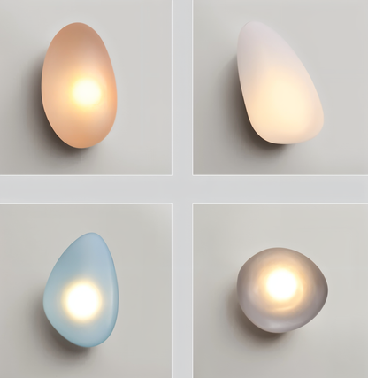 PebbleHue WallLight | LED Glas-Wandleuchte | Nordisches Design & Warmweißes Licht