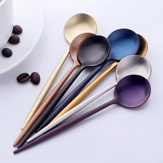 Liora Spoons | 4-teiliges Teelöffelset aus buntem Edelstahl