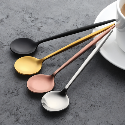 Liora Spoons | 4-teiliges Teelöffelset aus buntem Edelstahl