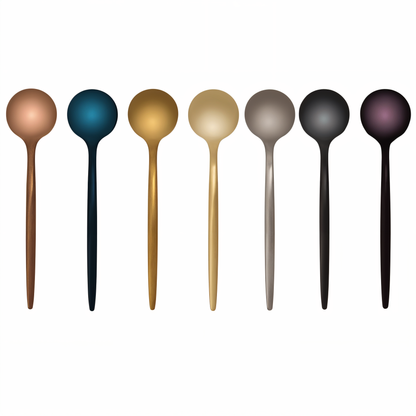Liora Spoons | 4-teiliges Teelöffelset aus buntem Edelstahl