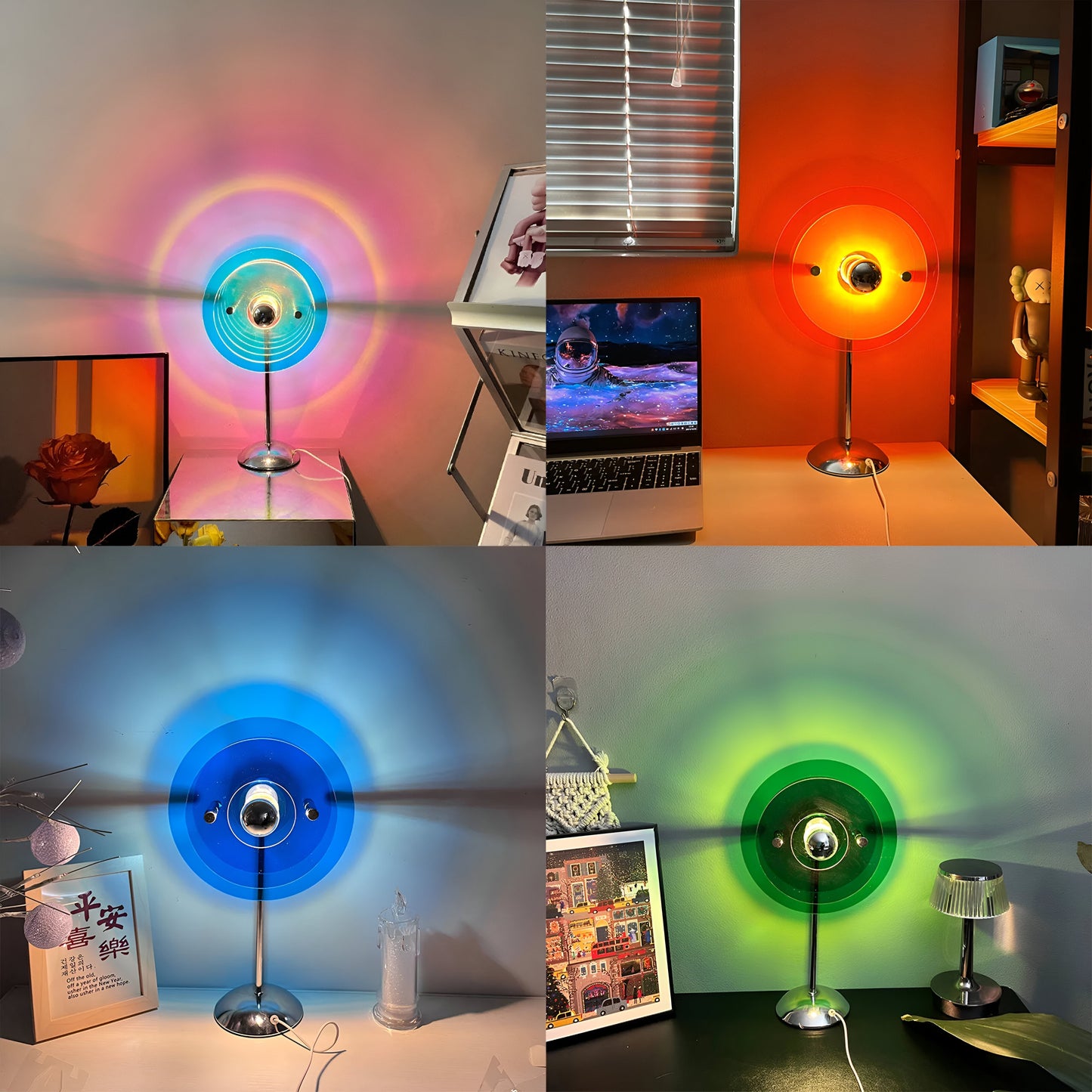 Sylinaea - Retro LED Tischlampe mit Scheibendesign