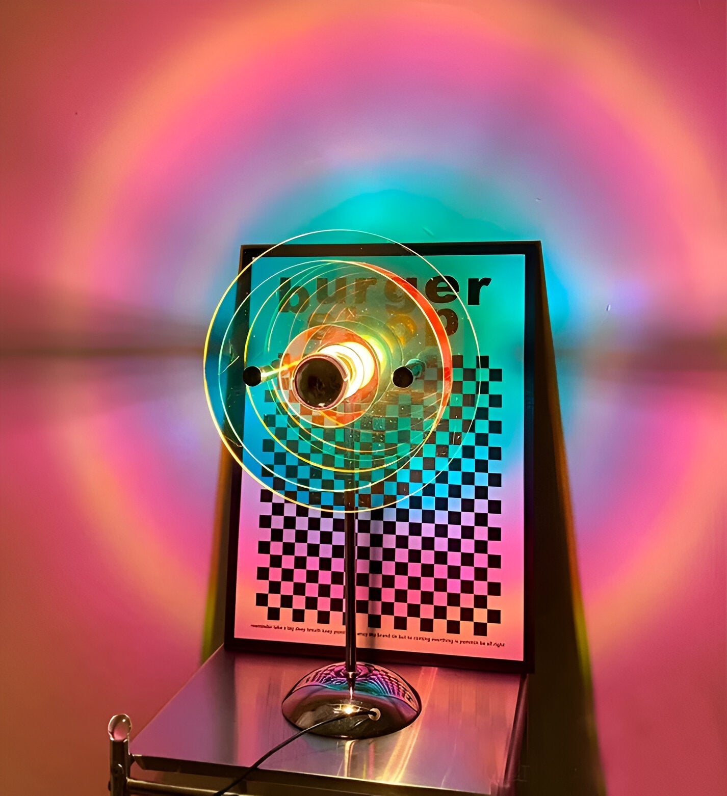 Sylinaea - Retro LED Tischlampe mit Scheibendesign