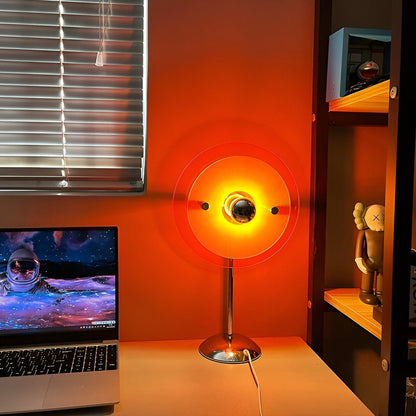 Sylinaea - Retro LED Tischlampe mit Scheibendesign