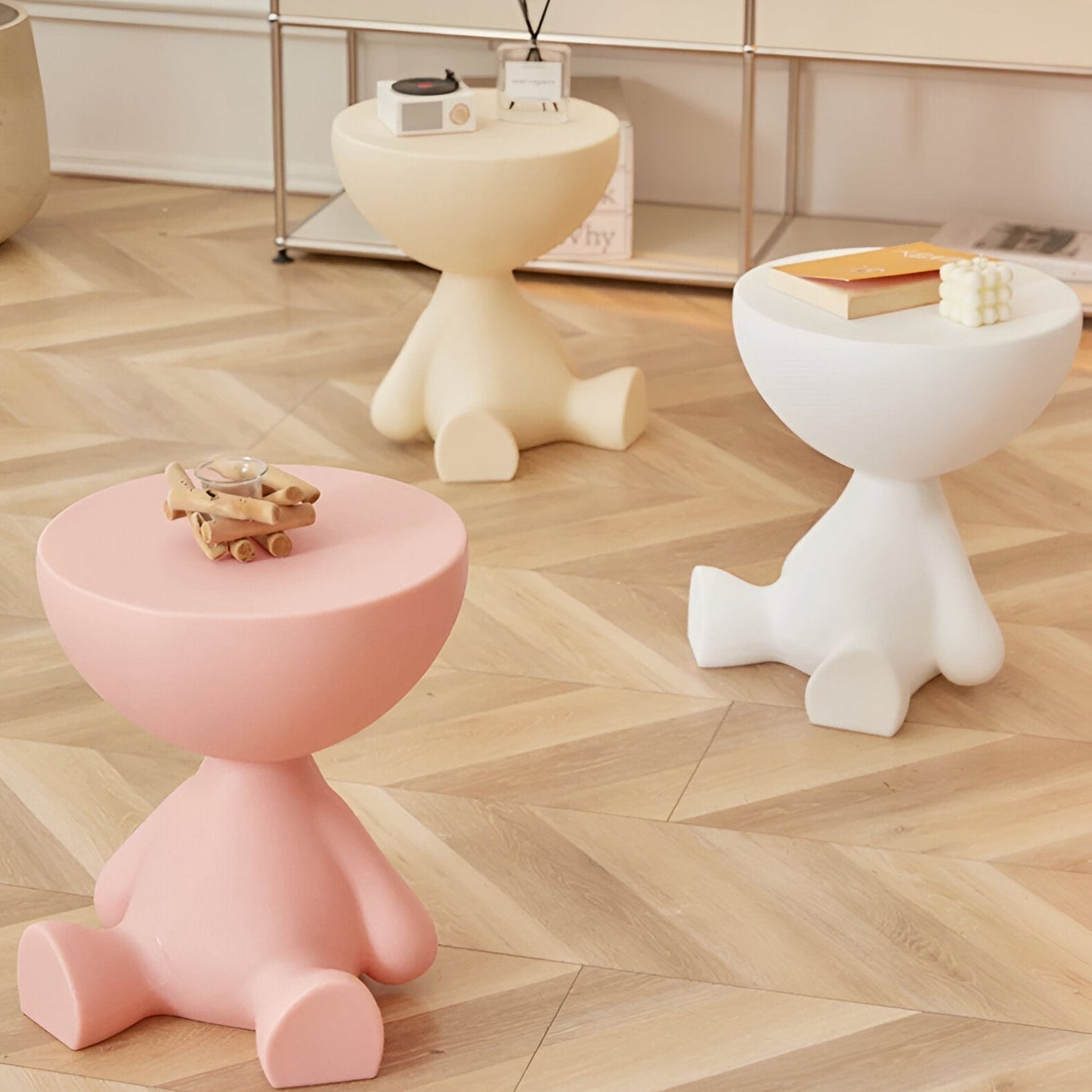 Cirvala | Runde Couchtisch mit eleganter Marmoroptik
