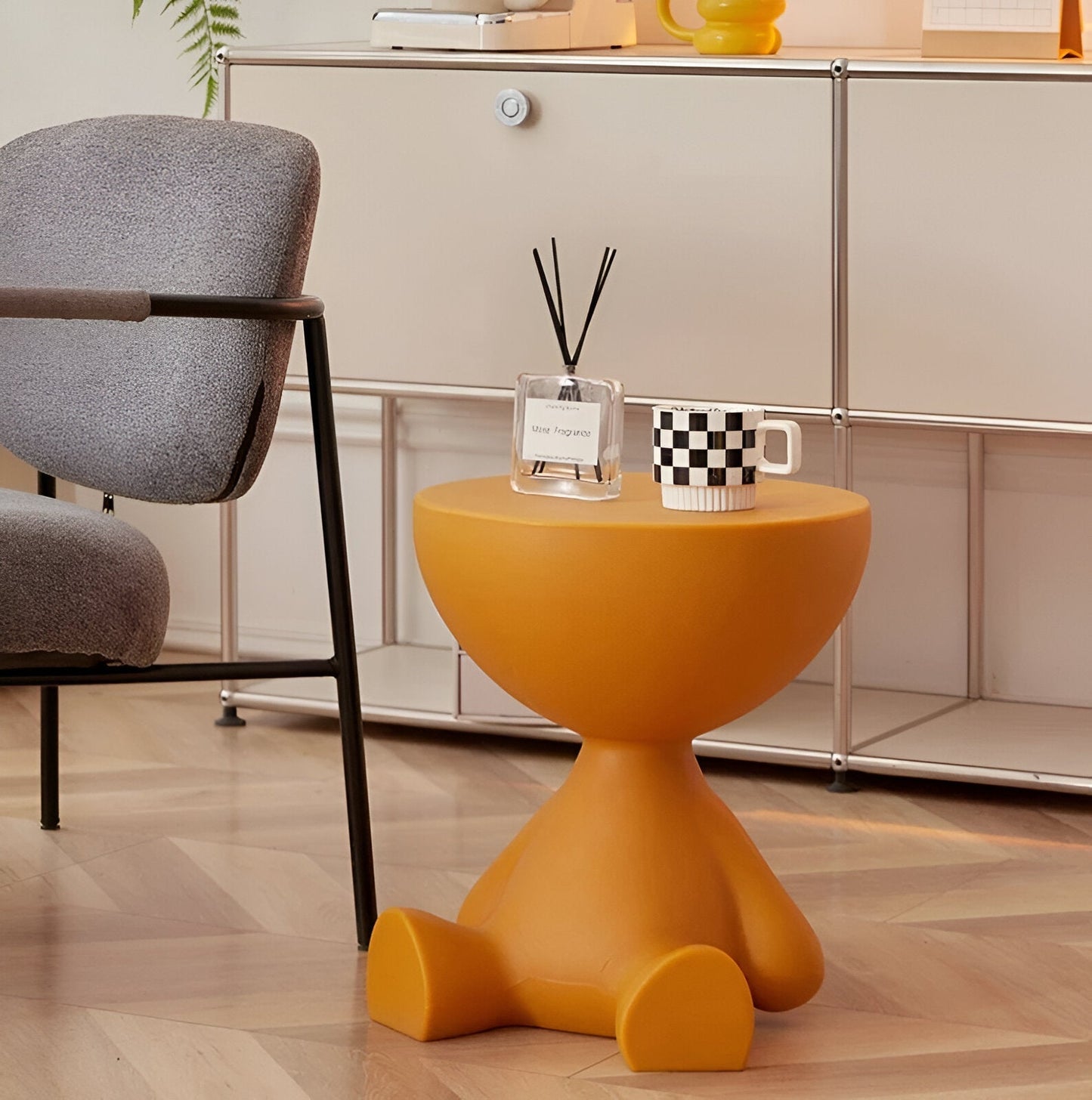 Cirvala | Runde Couchtisch mit eleganter Marmoroptik