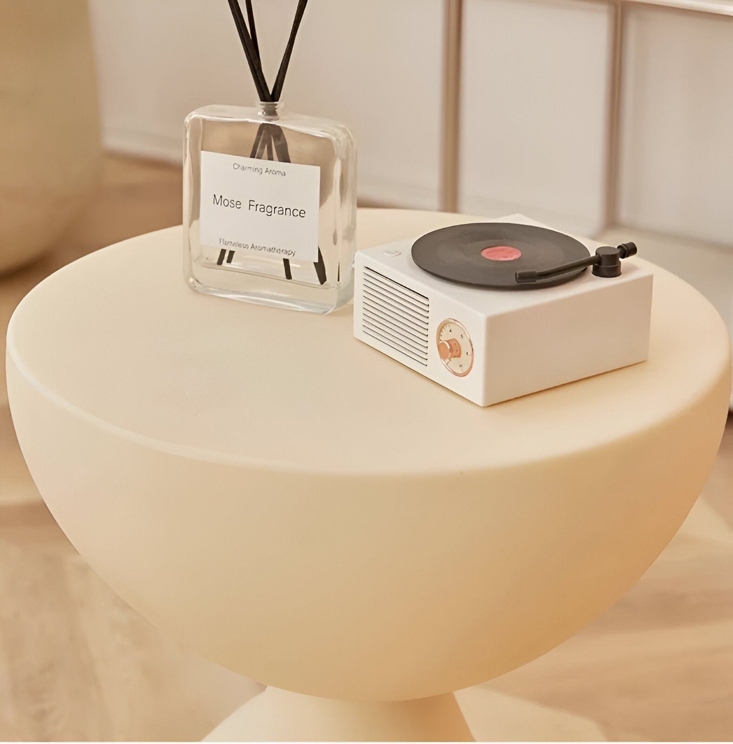 Cirvala | Runde Couchtisch mit eleganter Marmoroptik