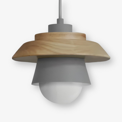 ScandiGlow Pendelleuchte – Nordische LED Hängelampe aus Holz & Metall im Macaron-Design