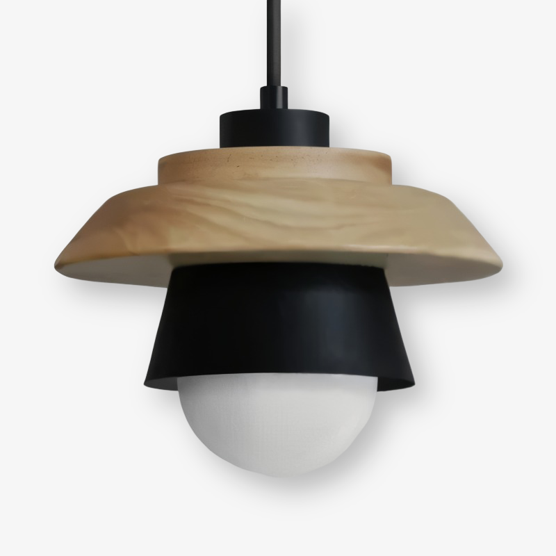 ScandiGlow Pendelleuchte – Nordische LED Hängelampe aus Holz & Metall im Macaron-Design