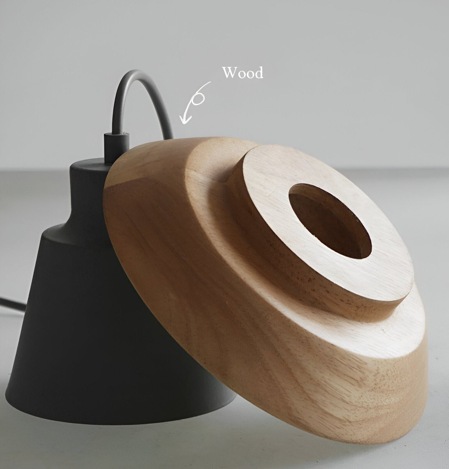 ScandiGlow Pendelleuchte – Nordische LED Hängelampe aus Holz & Metall im Macaron-Design
