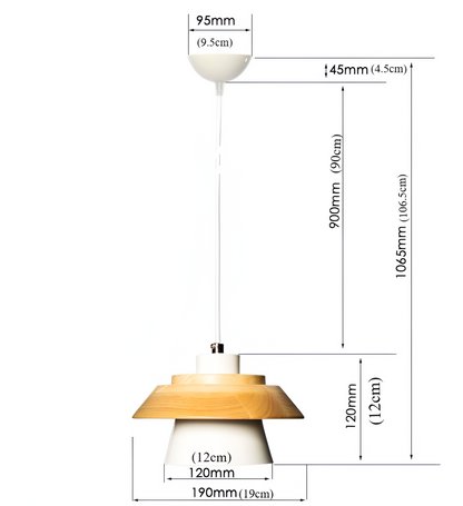 ScandiGlow Pendelleuchte – Nordische LED Hängelampe aus Holz & Metall im Macaron-Design