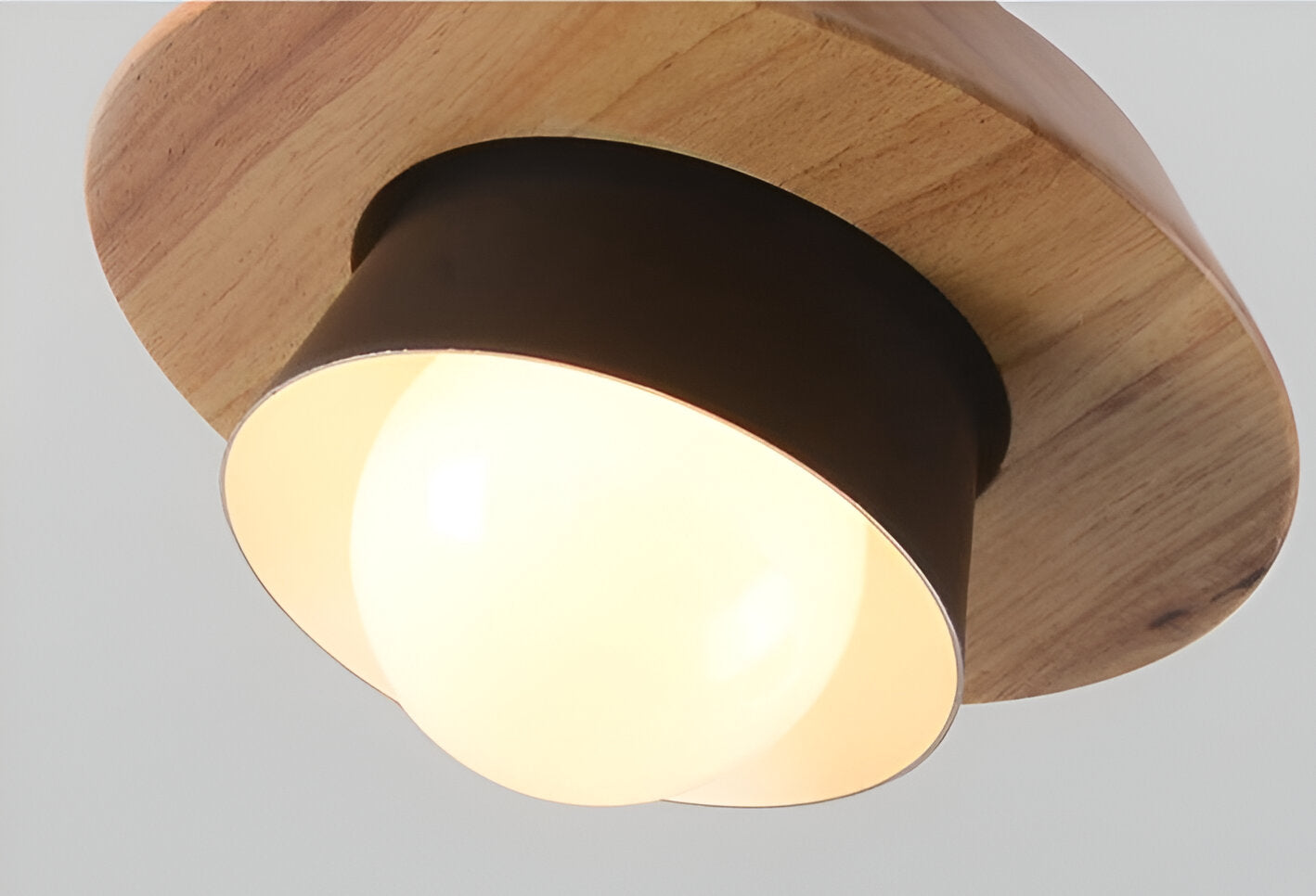 ScandiGlow Pendelleuchte – Nordische LED Hängelampe aus Holz & Metall im Macaron-Design