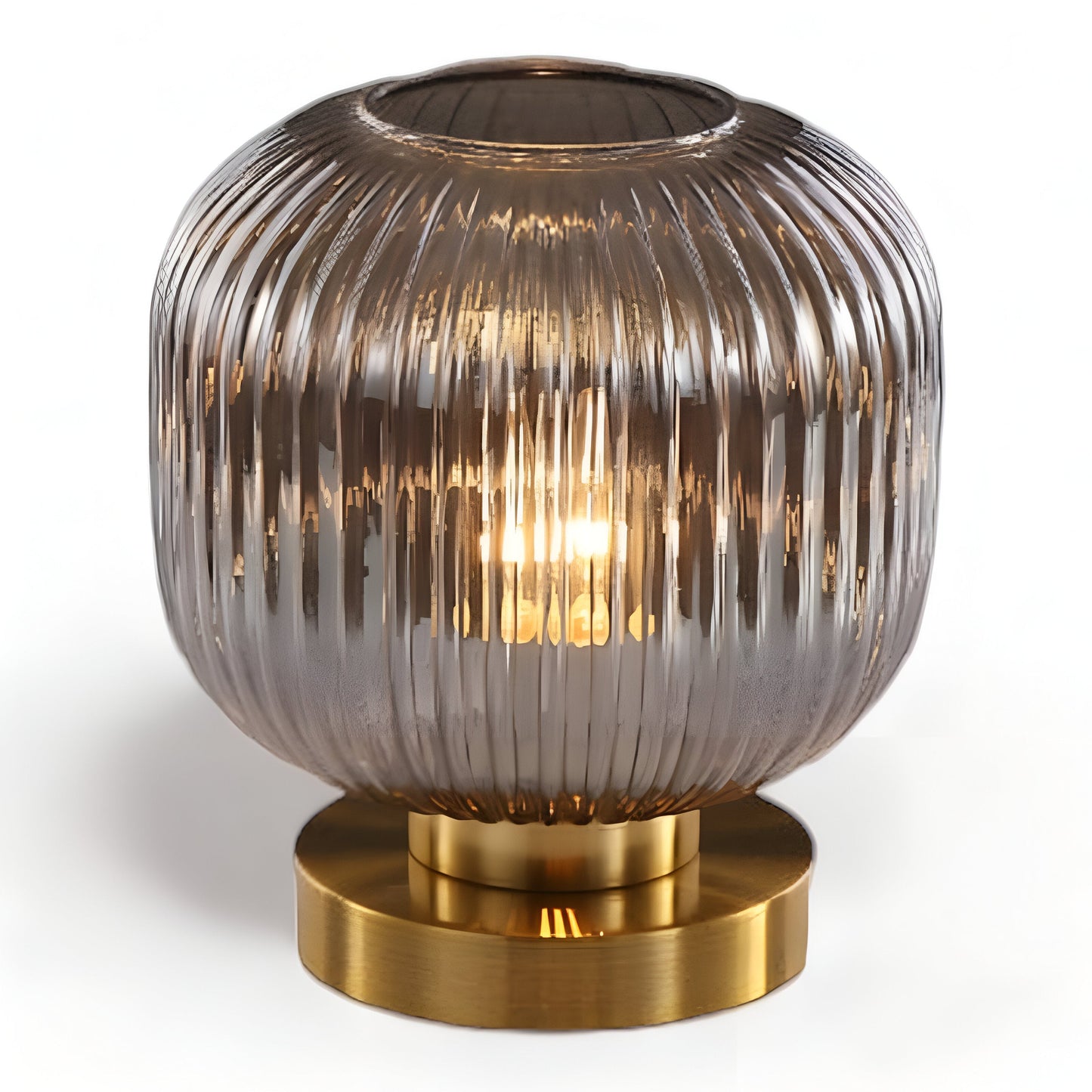 Oriantha | Nordische Tischleuchte mit geriffeltem Glas