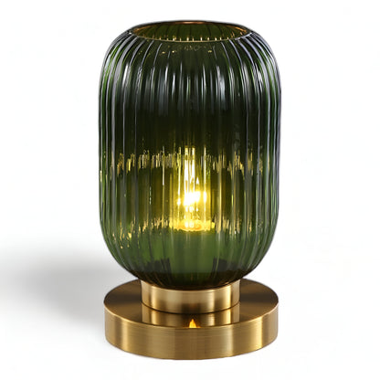 Oriantha | Nordische Tischleuchte mit geriffeltem Glas