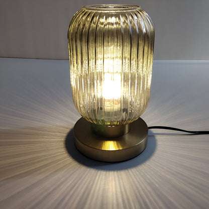 Oriantha | Nordische Tischleuchte mit geriffeltem Glas