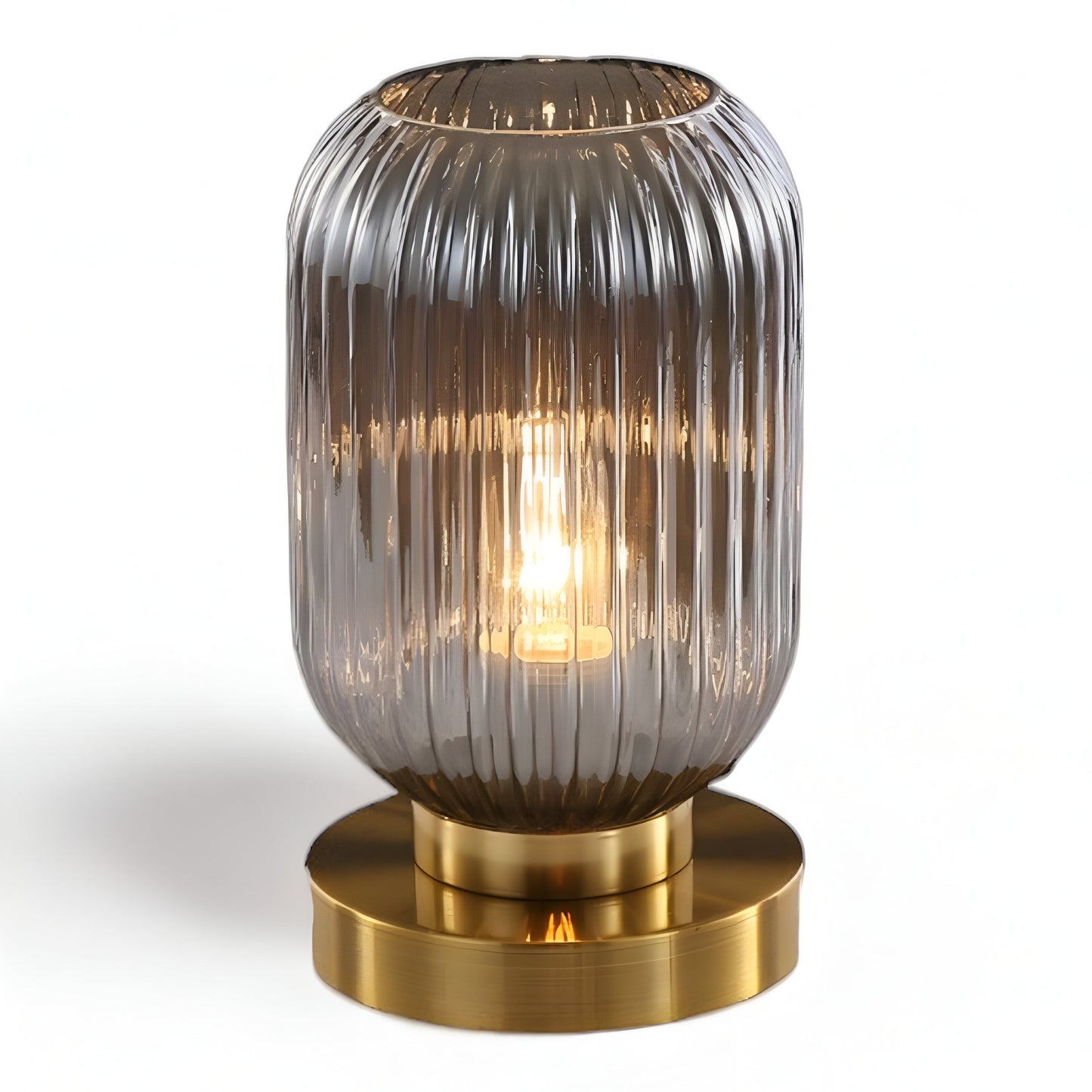 Oriantha | Nordische Tischleuchte mit geriffeltem Glas