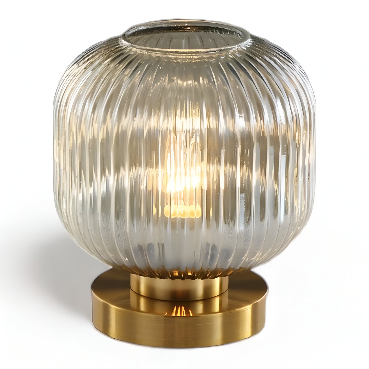 Oriantha | Nordische Tischleuchte mit geriffeltem Glas