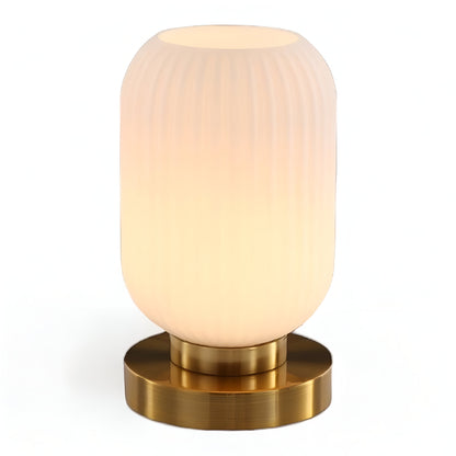 Oriantha | Nordische Tischleuchte mit geriffeltem Glas