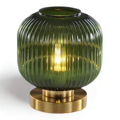 Oriantha | Nordische Tischleuchte mit geriffeltem Glas
