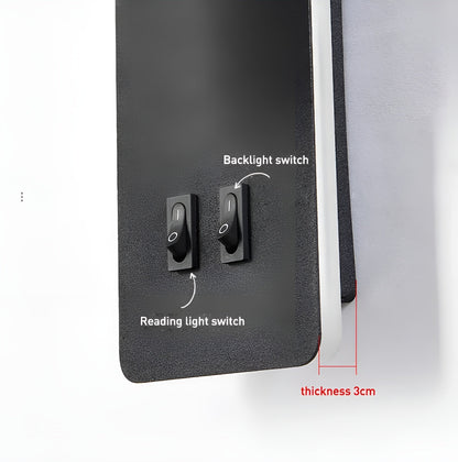 Minimalistyczna cylindryczna lampa ścienna | Podwójny włącznik | LED światło z żelaza