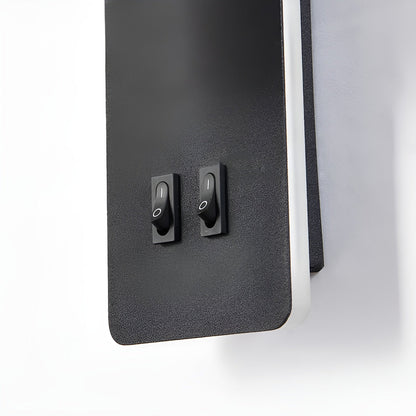 Minimalistyczna cylindryczna lampa ścienna | Podwójny włącznik | LED światło z żelaza