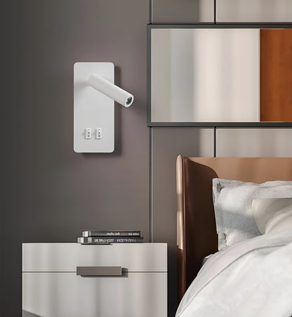 Minimalistyczna cylindryczna lampa ścienna | Podwójny włącznik | LED światło z żelaza