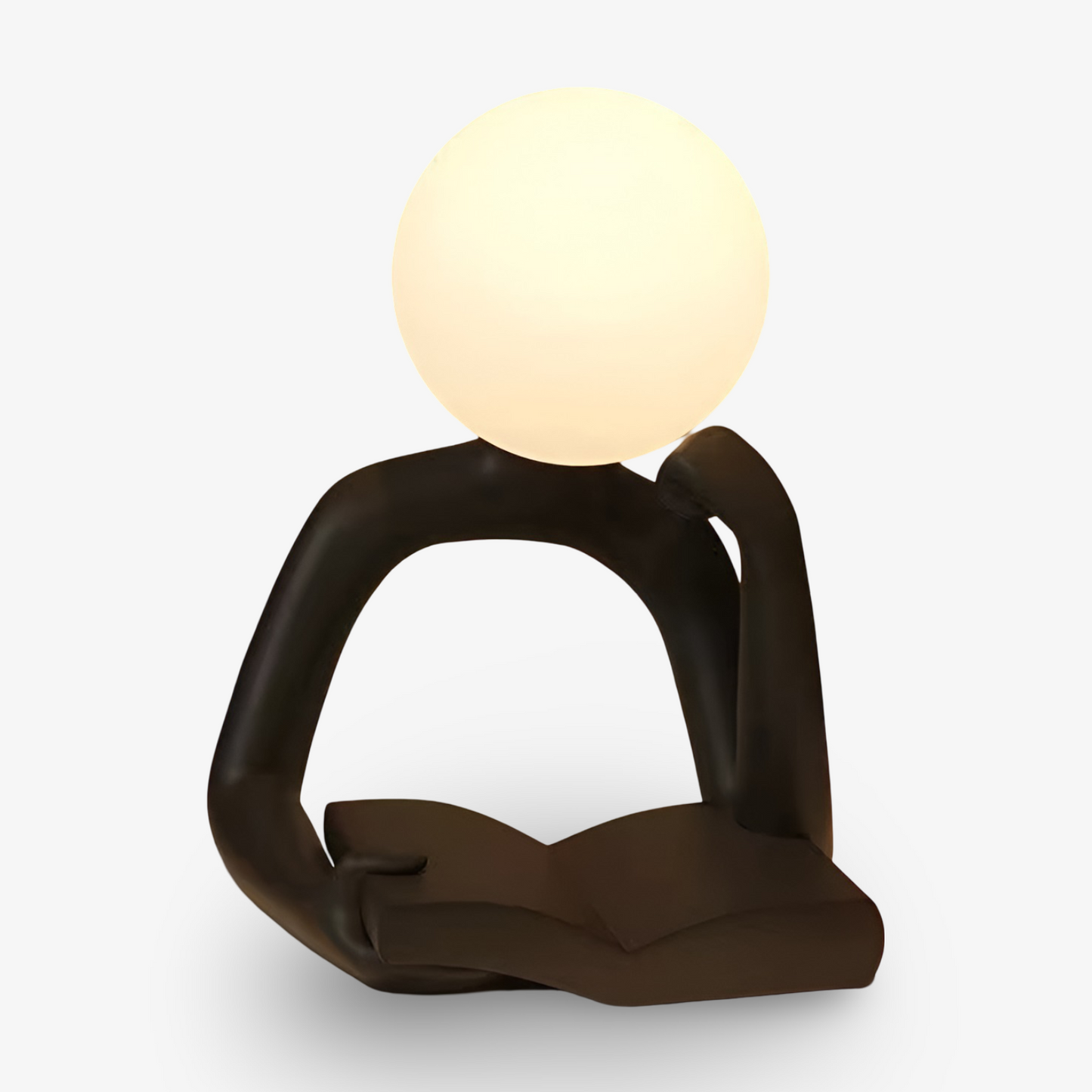 Künstlerische Tischlampe in Form einer Leserfigur aus Harz