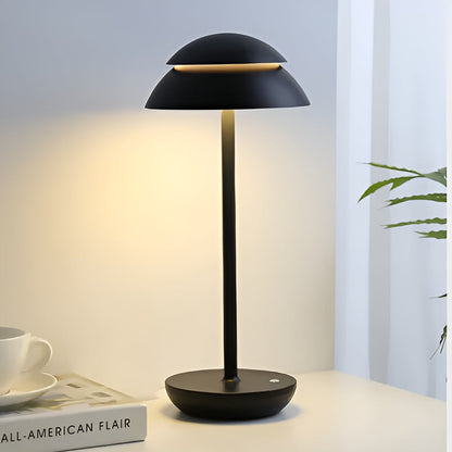 UmbraGlow Slim | Kabellose LED-Tischleuchte mit Schirm im minimalistischen Design