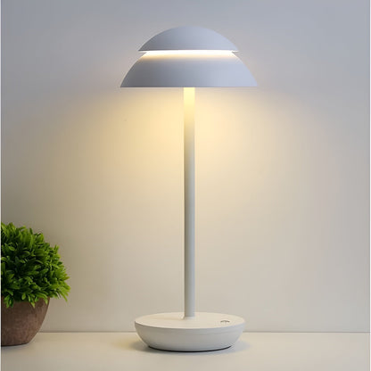 UmbraGlow Slim | Kabellose LED-Tischleuchte mit Schirm im minimalistischen Design