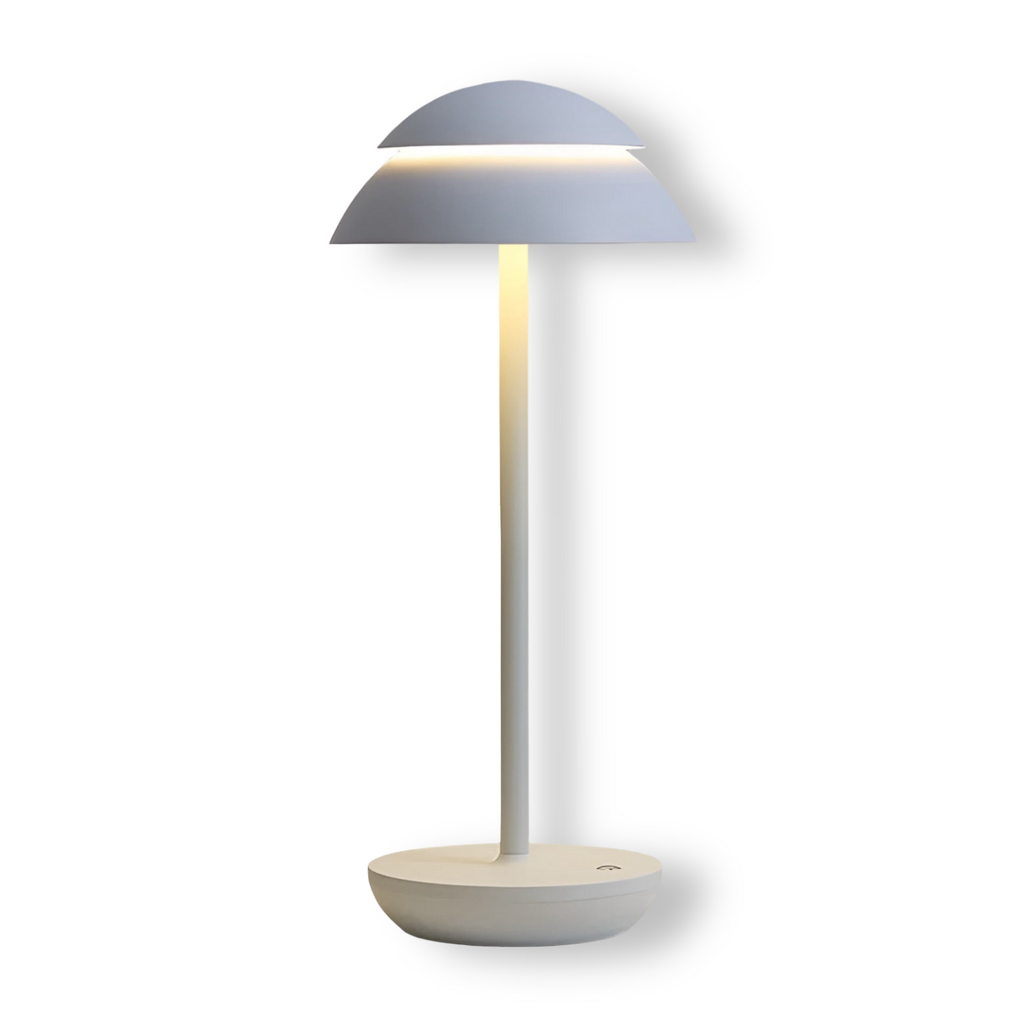 UmbraGlow Slim | Kabellose LED-Tischleuchte mit Schirm im minimalistischen Design