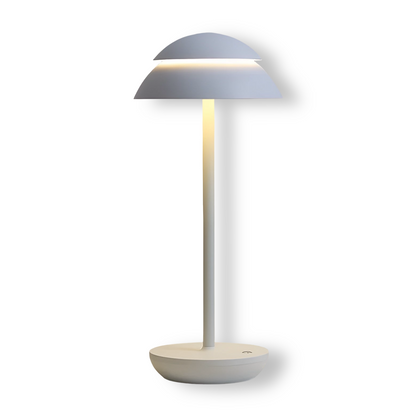 UmbraGlow Slim | Kabellose LED-Tischleuchte mit Schirm im minimalistischen Design
